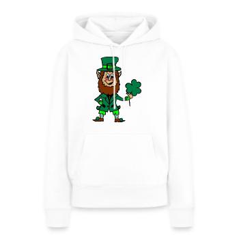 Irland leprechaun Kobold - Frauen Premium Bio Hoodie - Weiß - Vorne - Julia (174cm)