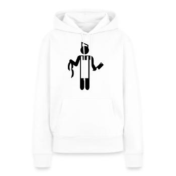 Fleischer - Frauen Premium Bio Hoodie - Weiß - Vorne - Julia (174cm)