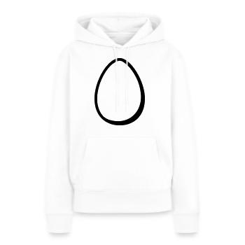 Ei - Frauen Premium Bio Hoodie - Weiß - Vorne - Julia (174cm)