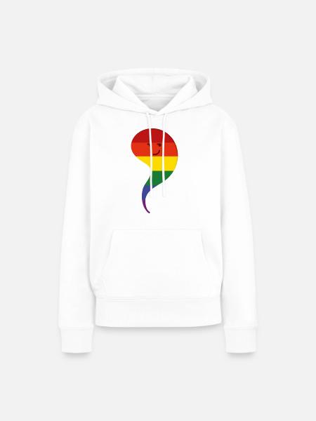 LGBT-Geist - Frauen Premium Bio Hoodie - Weiß