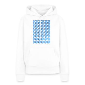 Blaue Blüten - Frauen Premium Bio Hoodie - Weiß - Vorne - Julia (174cm)