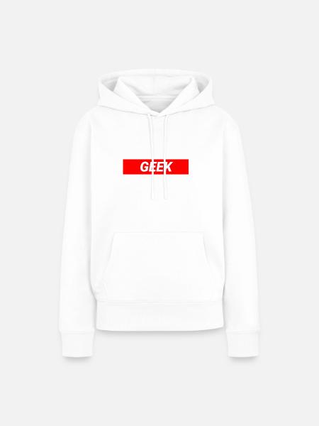 Geek-Design - Frauen Premium Bio Hoodie - Weiß