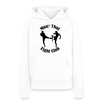 Muay Thai Fight Club - Sweat à capuche Premium bio Femme - blanc - Devant - Julia (174cm)