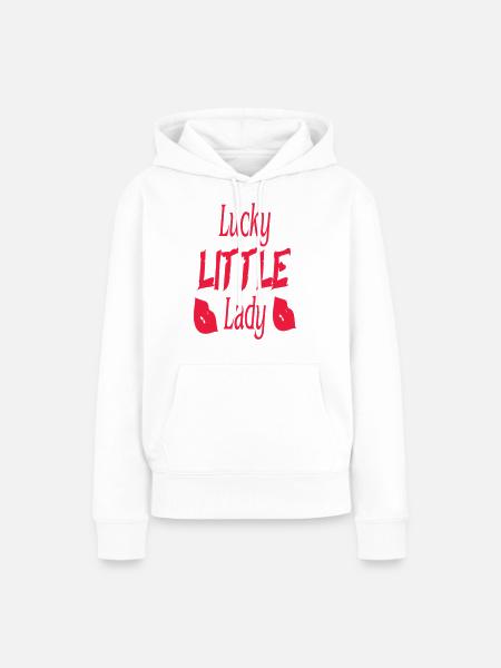 Lucky little Lady - Frauen Premium Bio Hoodie - Weiß