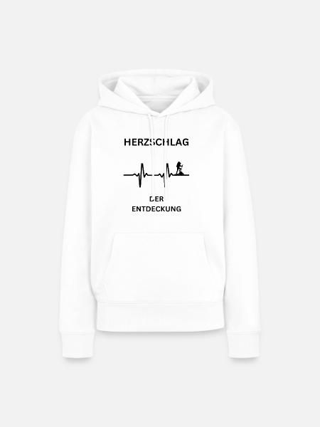 Herzschlag der Entdeckung - Frauen Premium Bio Hoodie - Weiß