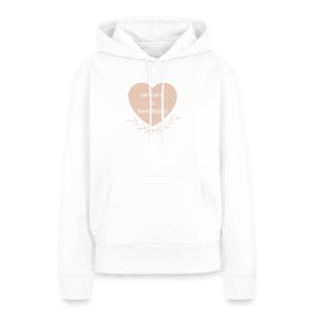 Prendre soin de soi est un soin de santé - Sweat à capuche Premium bio Femme - blanc - Devant - Julia (174cm)