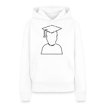 student diploma - Frauen Premium Bio Hoodie - Weiß - Vorne - Julia (174cm)