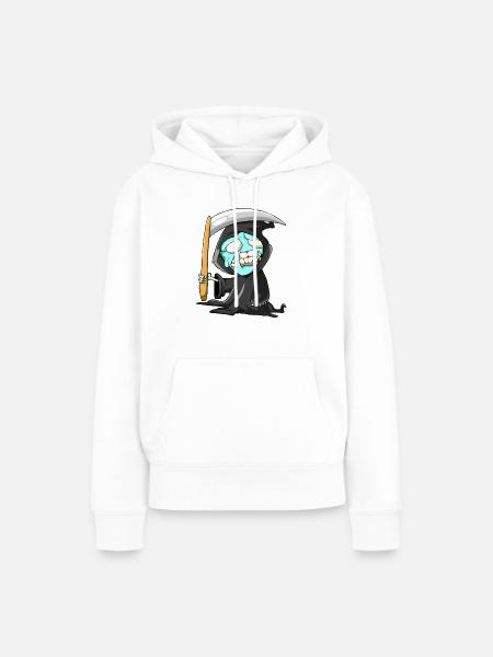 Sensenmann - Frauen Premium Bio Hoodie - Weiß