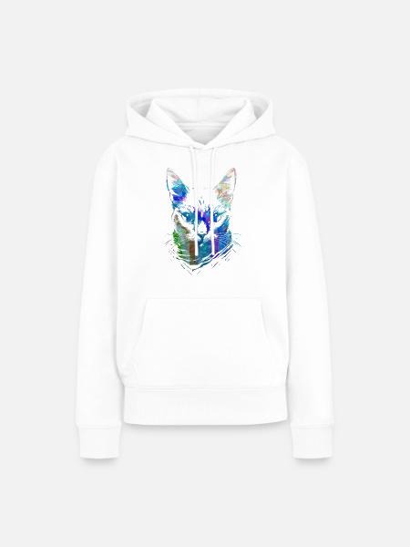 Bunte Katzen - Frauen Premium Bio Hoodie - Weiß