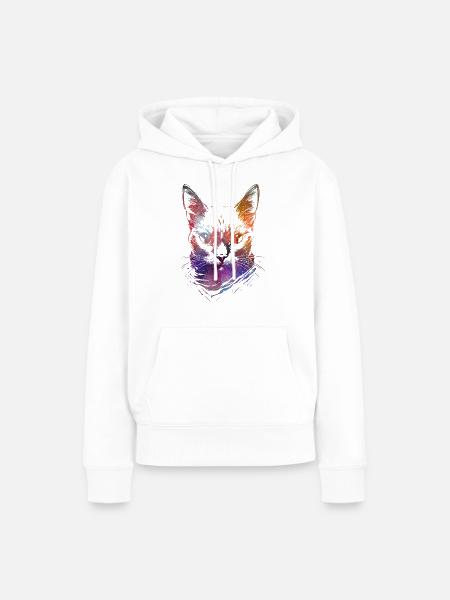 Bunte Katzen - Frauen Premium Bio Hoodie - Weiß