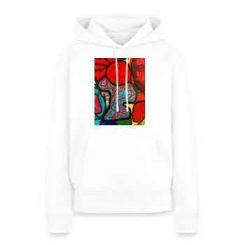 Un design astucieux - Sweat à capuche Premium bio Femme - blanc - Devant - Julia (174cm)