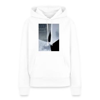 Skyscraper - Frauen Premium Bio Hoodie - Weiß - Vorne - Julia (174cm)