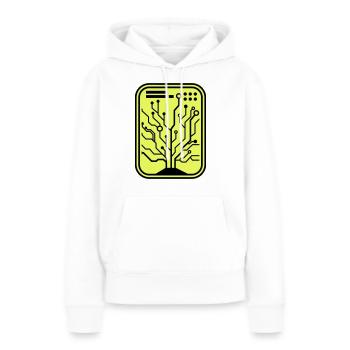 Micro-puce - Sweat à capuche Premium bio Femme - blanc - Devant - Julia (174cm)