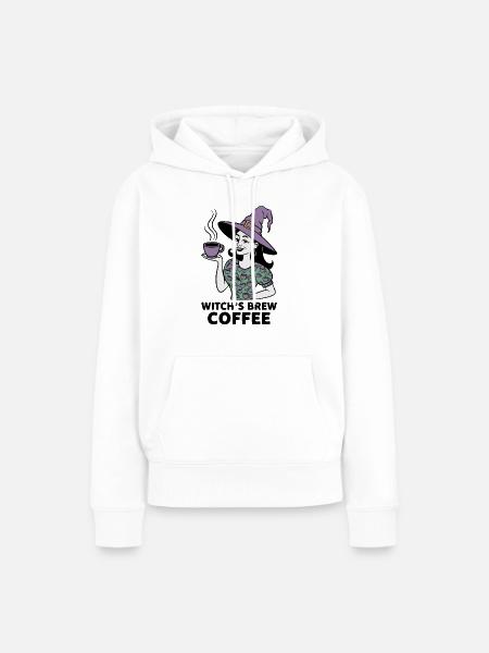 Hexengebräuchlicher Kaffee - Frauen Premium Bio Hoodie - Weiß