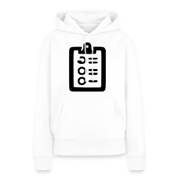 Liste de Tâches - Sweat à capuche Premium bio Femme - blanc - Devant - Julia (174cm)