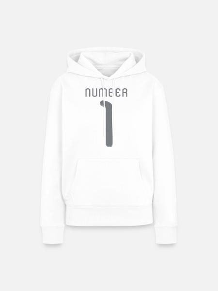 Nummer eins ☝ - Frauen Premium Bio Hoodie - Weiß