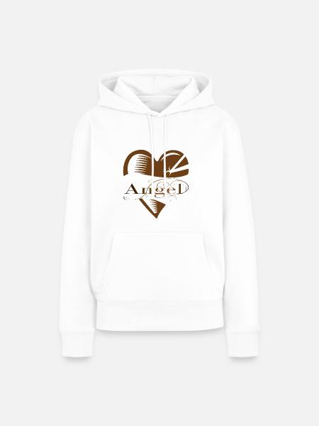 Engel Angel Herz Schutzengel - Frauen Premium Bio Hoodie - Weiß