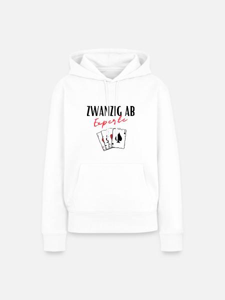 Zwanzig ab Experte - Frauen Premium Bio Hoodie - Weiß