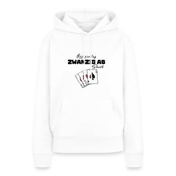 Vingt de la chemise officielle - Sweat à capuche Premium bio Femme - blanc - Devant - Julia (174cm)