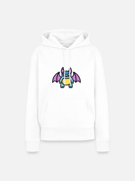 Fledermaus Halloween Comic Lustig - Frauen Premium Bio Hoodie - Weiß