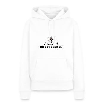 Watten Angstgegner - Frauen Premium Bio Hoodie - Weiß - Vorne - Julia (174cm)
