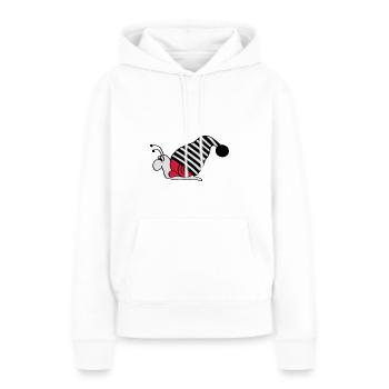 schnecke mit schlafmütze - Frauen Premium Bio Hoodie - Weiß - Vorne - Julia (174cm)