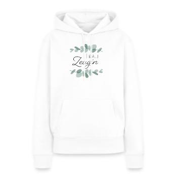 Trauzeugin Eukalyptus - Frauen Premium Bio Hoodie - Weiß - Vorne - Julia (174cm)