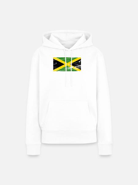 Jamaica Flagge - Frauen Premium Bio Hoodie - Weiß