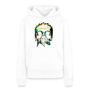 NEW DAMONsion - Frauen Premium Bio Hoodie - Weiß - Vorne - Julia (174cm)