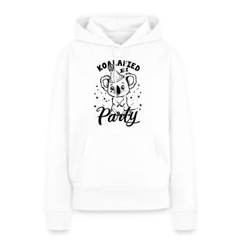 Koalafied à la fête Koala en disant drôle de fête d’enfant - Sweat à capuche Premium bio Femme - blanc - Devant - Julia (174cm)