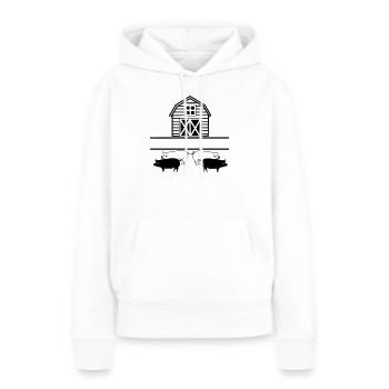 Logo de l’élevage porcin - Sweat à capuche Premium bio Femme - blanc - Devant - Julia (174cm)