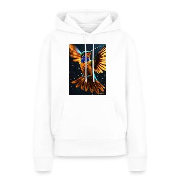 Colibri - Sweat à capuche Premium bio Femme - blanc - Devant - Julia (174cm)