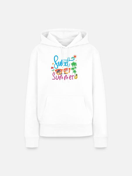 Süßer Sommer - Frauen Premium Bio Hoodie - Weiß