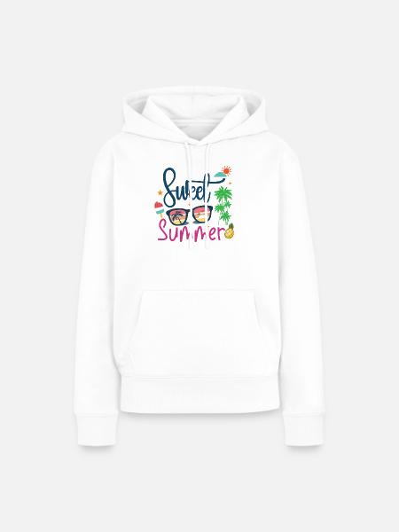 Süßer Sommer - Frauen Premium Bio Hoodie - Weiß