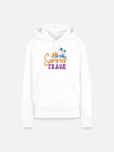 Sommerstrecke - Frauen Premium Bio Hoodie - Weiß