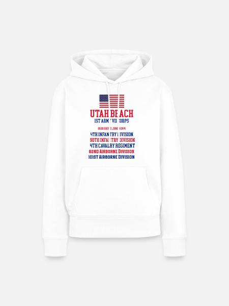 Utah Beach D-Day - Frauen Premium Bio Hoodie - Weiß