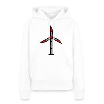 Windrad Windkraft Anlage Symbol - Frauen Premium Bio Hoodie - Weiß - Vorne - Julia (174cm)