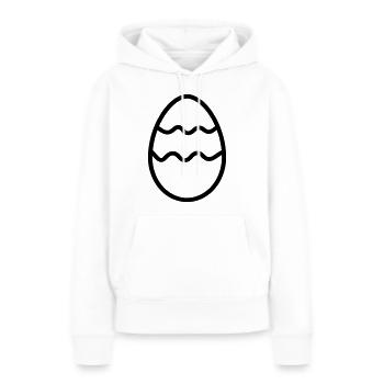 oeuf de paques - Sweat à capuche Premium bio Femme - blanc - Devant - Julia (174cm)