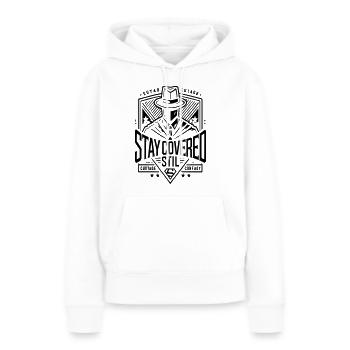 Shield of Confidence - Frauen Premium Bio Hoodie - Weiß - Vorne - Julia (174cm)