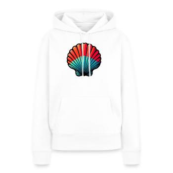 Muschel - Frauen Premium Bio Hoodie - Weiß - Vorne - Julia (174cm)