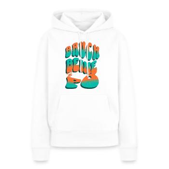 Bauch beine Po - Frauen Premium Bio Hoodie - Weiß - Vorne - Julia (174cm)