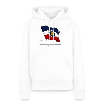 Flagge Utah Textbanner - Frauen Premium Bio Hoodie - Weiß - Vorne - Julia (174cm)