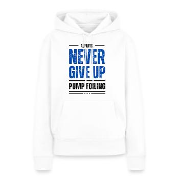Pump Foil - Frauen Premium Bio Hoodie - Weiß - Vorne - Julia (174cm)
