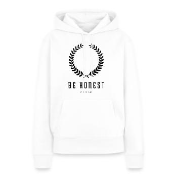 Patience Divine Plan - Lorbeerkranz - Frauen Premium Bio Hoodie - Weiß - Vorne - Julia (174cm)