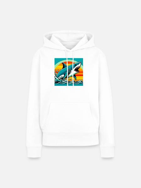 Hai - Frauen Premium Bio Hoodie - Weiß