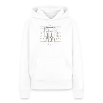 Historisches Bibliotheksgebäude Chicago - Frauen Premium Bio Hoodie - Weiß - Vorne - Julia (174cm)