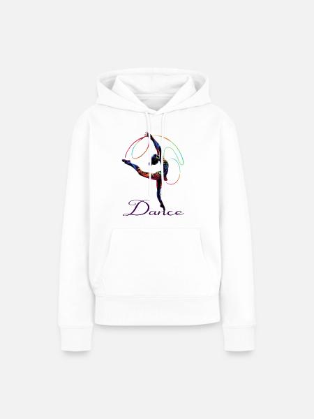 Tanzpoet im Regenbogenlicht - Frauen Premium Bio Hoodie - Weiß