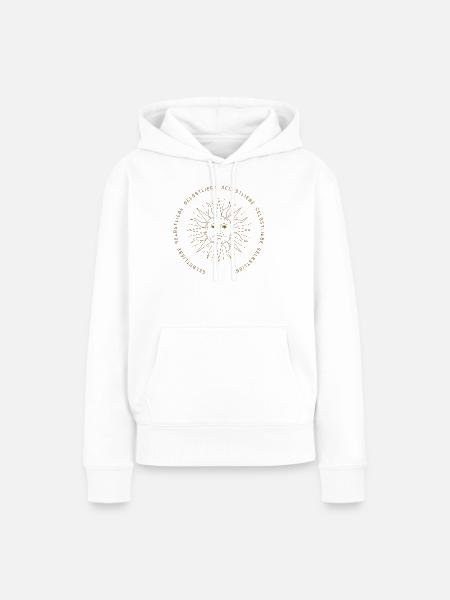 Selbstliebe - Dein Reminder für Achtsamkeit - Frauen Premium Bio Hoodie - Weiß