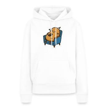 Zertifizierte Couch Tuber - Frauen Premium Bio Hoodie - Weiß - Vorne - Julia (174cm)