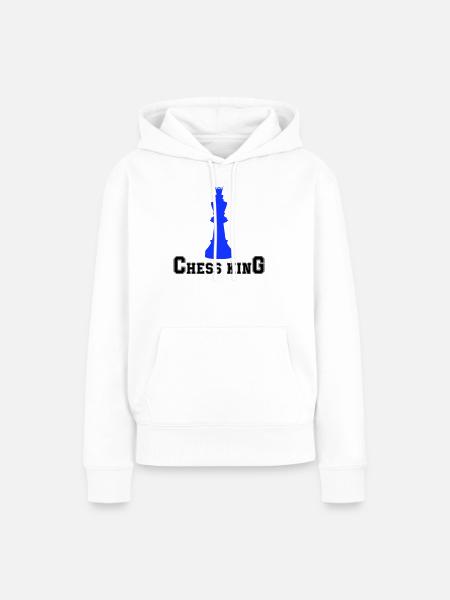 Schach König - Frauen Premium Bio Hoodie - Weiß